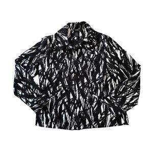 Vintage Y2K JOBIS Quilted Blazer/Jacket, size XL, Black & White design.